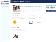 Tablet Screenshot of businesssupport.primus.ca